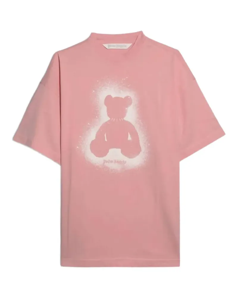 Palm Angels Spray Bear T-shirt - Rosa Rosa