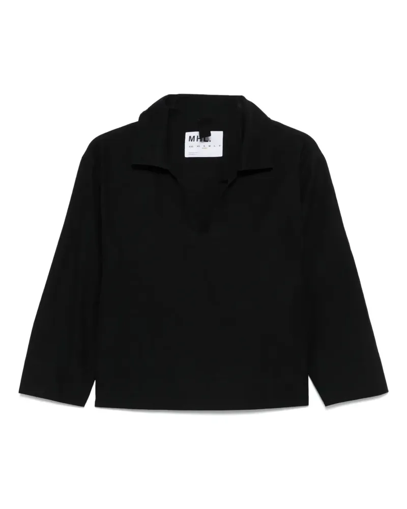 Margaret Howell Bluse aus Baumwolle - Schwarz Schwarz