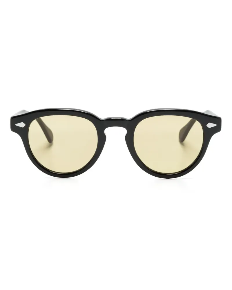 MOSCOT Maydela Sonnenbrille mit rundem Gestell - Schwarz Schwarz