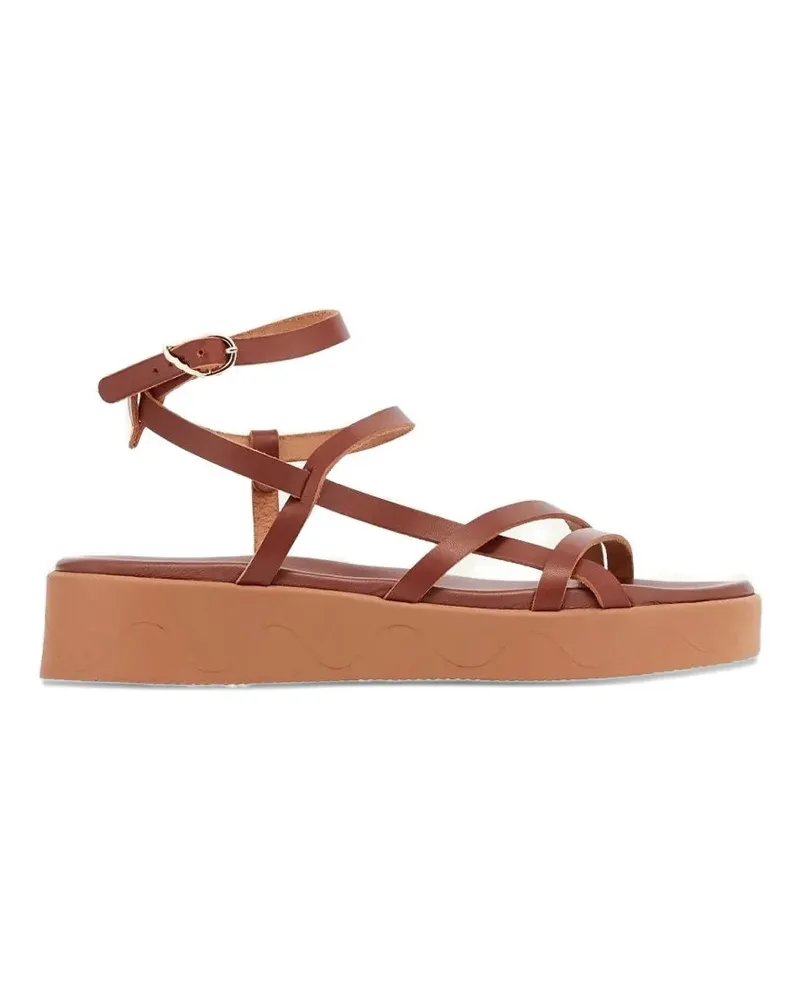 Ancient Greek Sandals Stiliani Plateau-Sandalen - Braun Braun