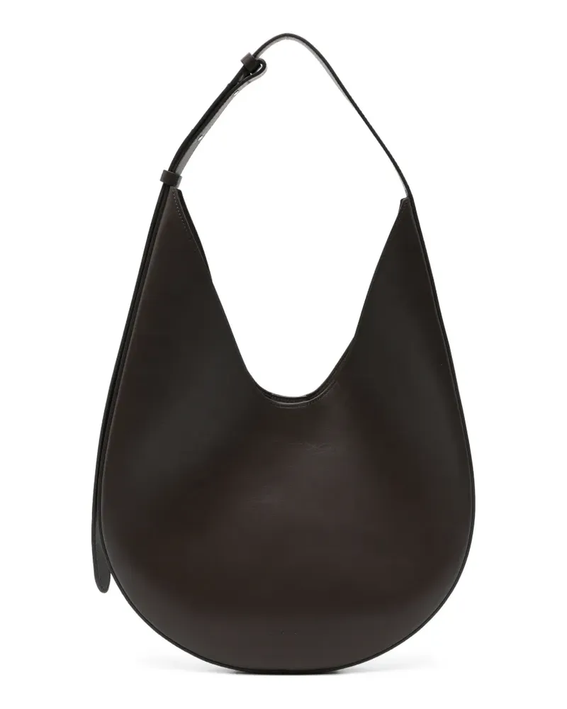 Aesther Ekme curved leather shoulder bag - Braun Braun