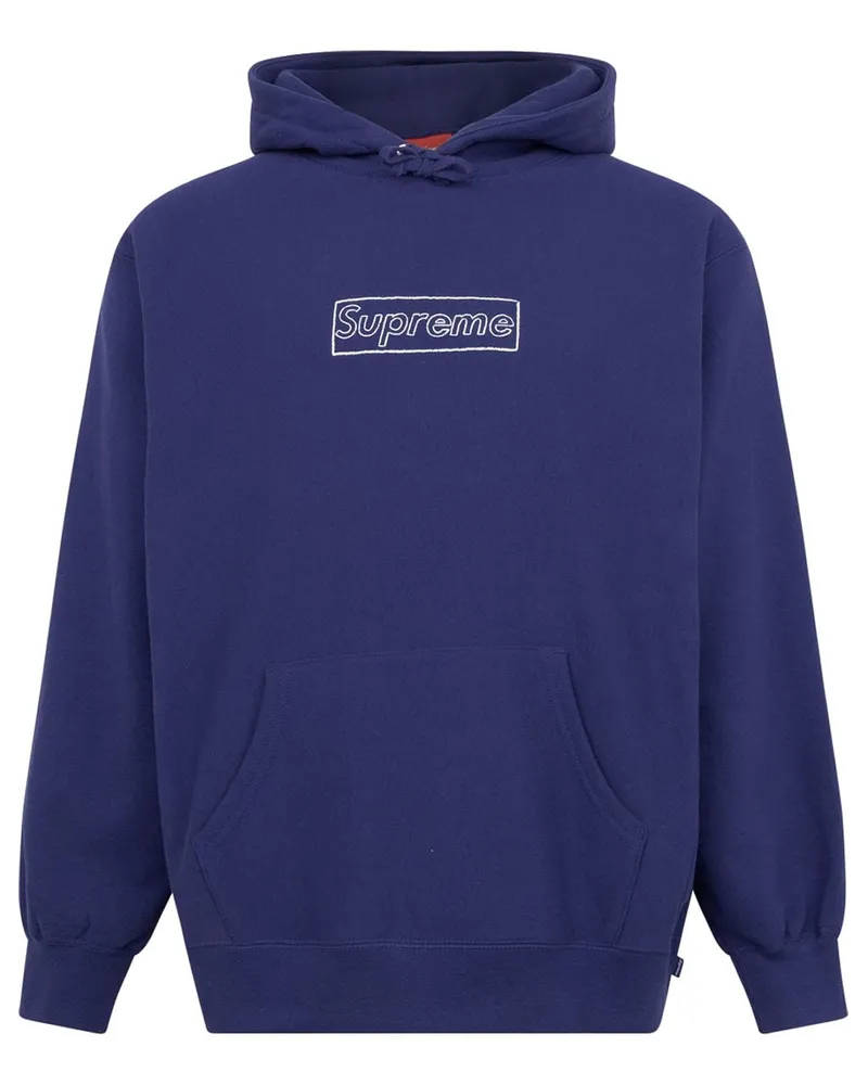 Supreme Being x Kaws Hoodie Blau