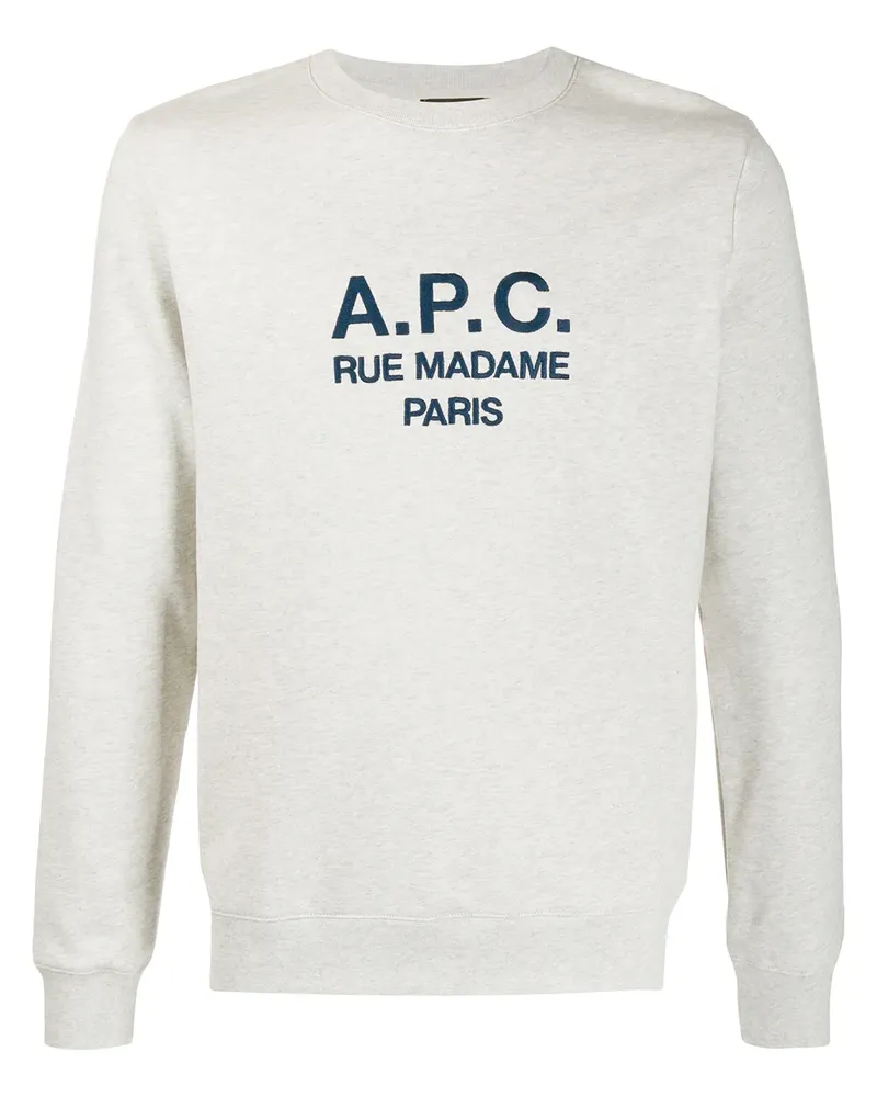 A.P.C. Sweatshirt mit Logo-Stickerei - Nude Nude