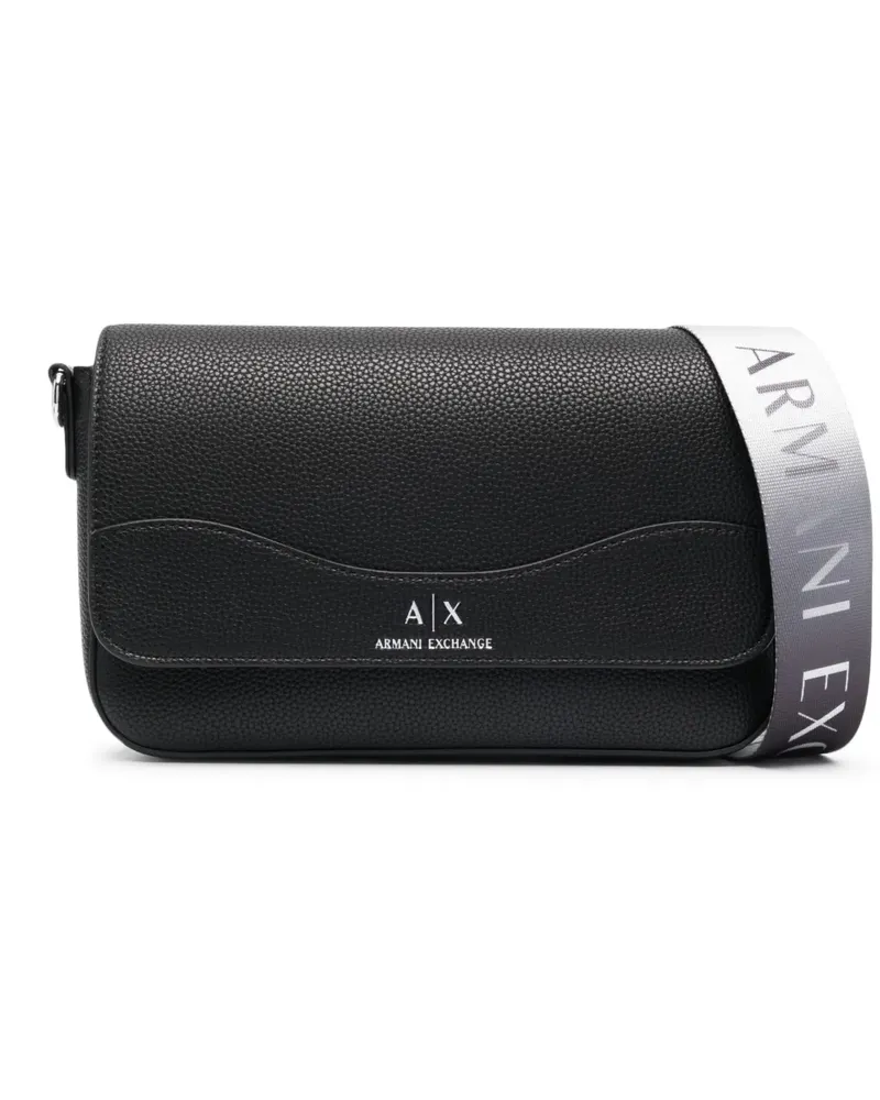 Armani Exchange Umhängetasche mit Logo-Print - Schwarz Schwarz