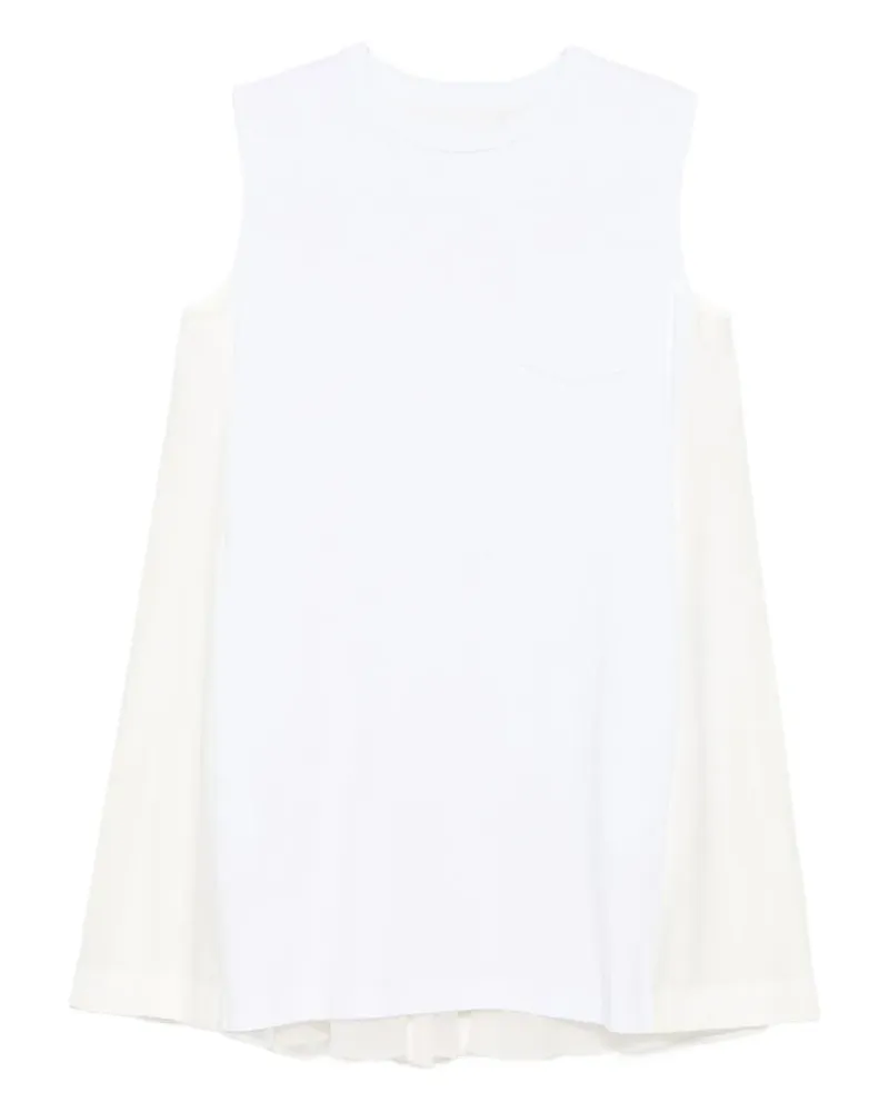 Sacai cotton mini dress - Weiß Weiß