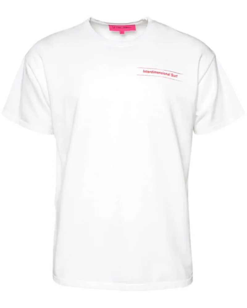 The Elder Statesman Surf-Yin T-Shirt - Weiß Weiß