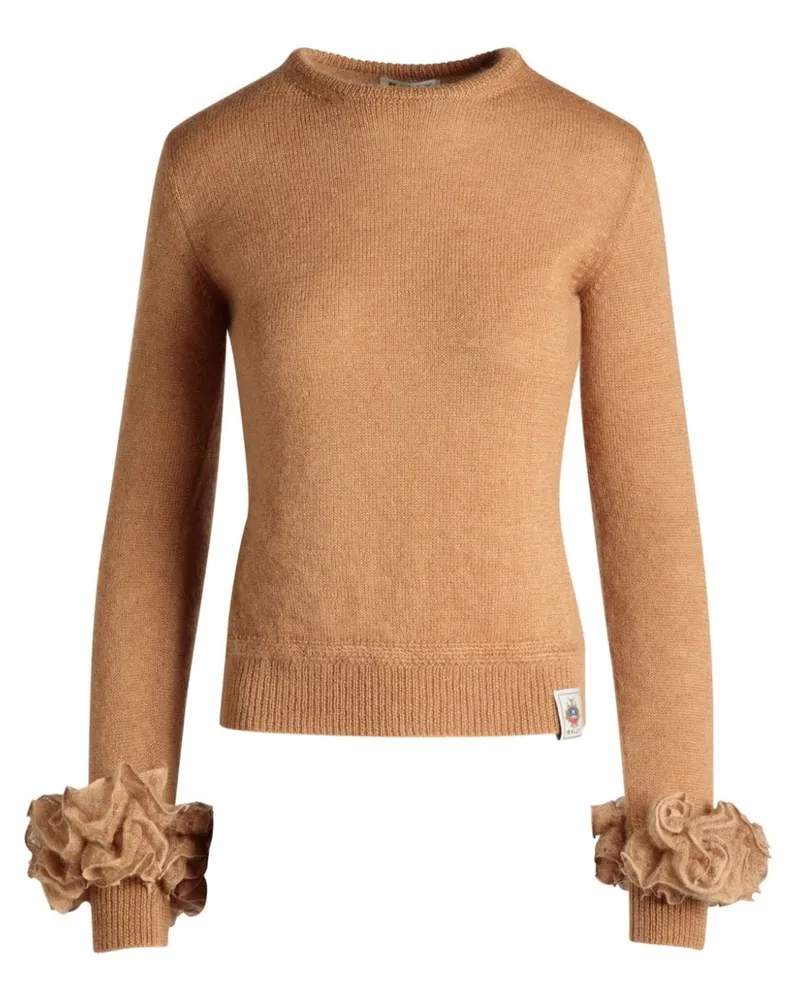 Bally Mohairpullover mit Logo-Patch - Nude Nude