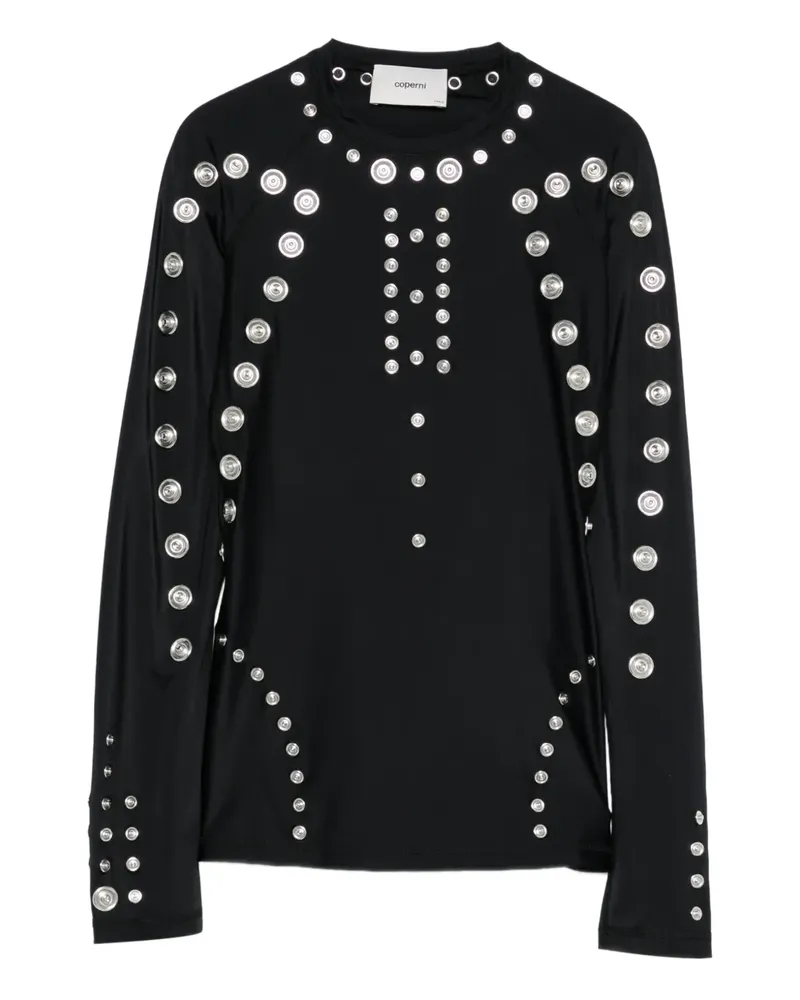 COPERNI metal-embellished long-sleeve t-shirt - Schwarz Schwarz
