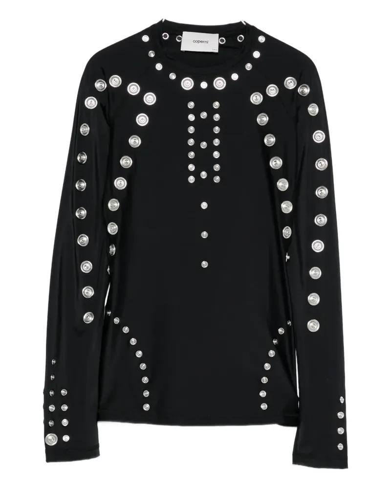 COPERNI metal-embellished long-sleeve t-shirt - Schwarz Schwarz