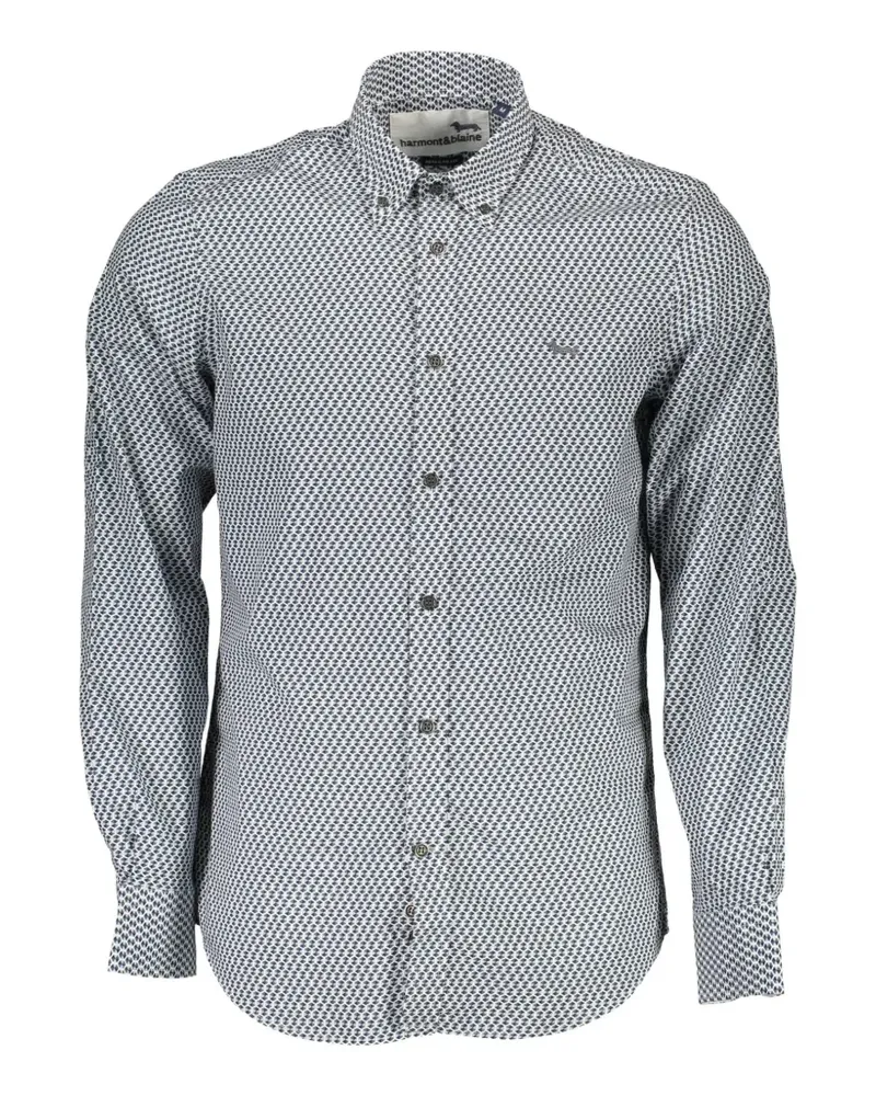 Harmont & Blaine Hemd mit geometrischem Muster - Blau Blau