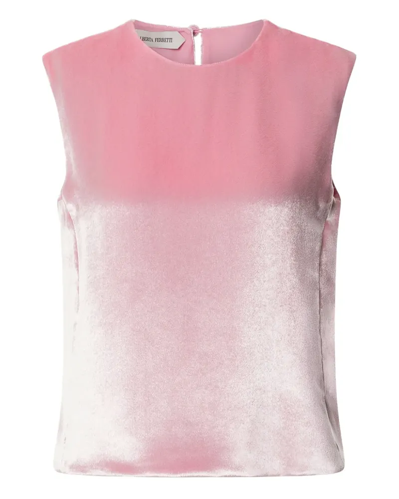 Alberta Ferretti Top mit Satin-Effekt - Rosa Rosa