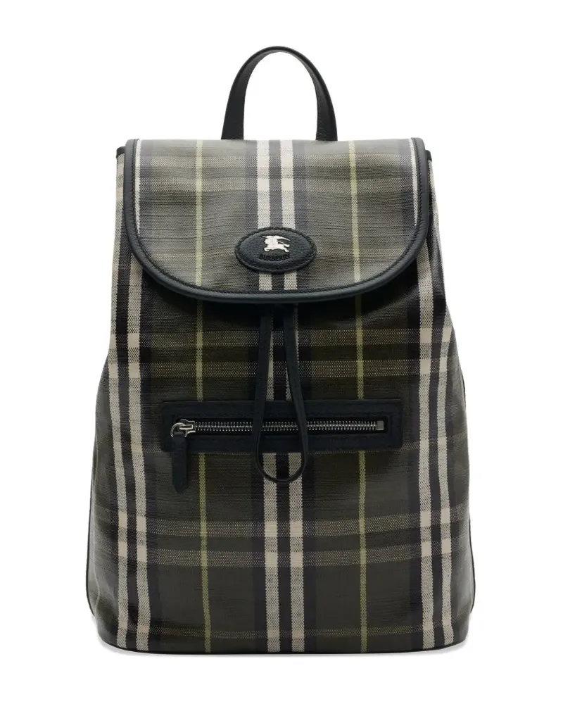Burberry Rucksack mit Schottenkaro - Grün Grün