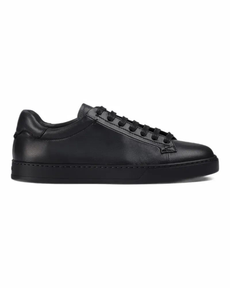 Doucal´s Sneakers aus Leder - Schwarz Schwarz