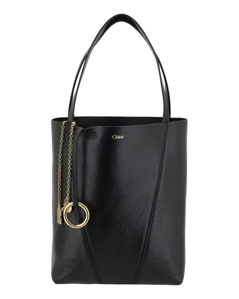 Chloé Spin pebbled-leather tote bag - Schwarz Schwarz