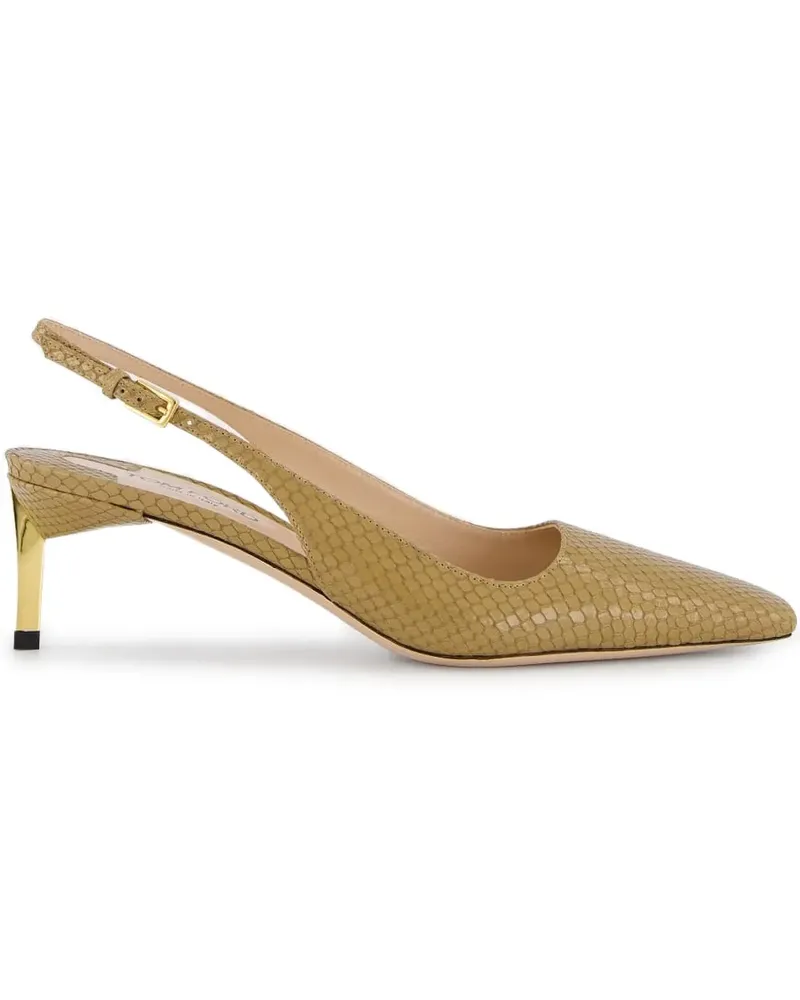 Tom Ford Slingback-Pumps mit Schlangen-Effekt - Nude Nude