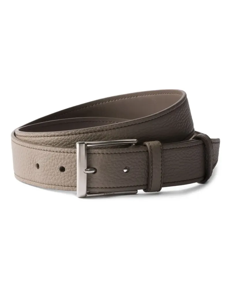 Prada Gürtel aus strukturiertem Leder - Grau Grau