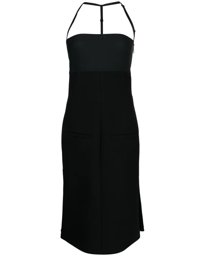 Courrèges Bigout halterneck midi dress - Schwarz Schwarz