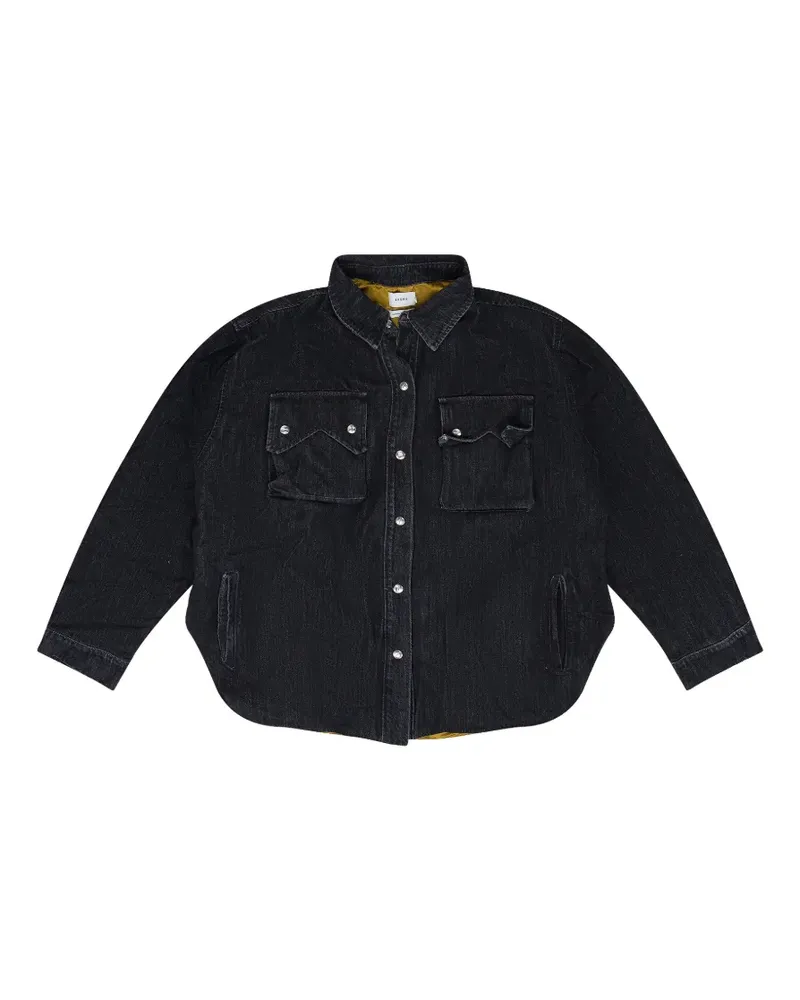 RHUDE Hemdjacke aus Denim - Schwarz Schwarz
