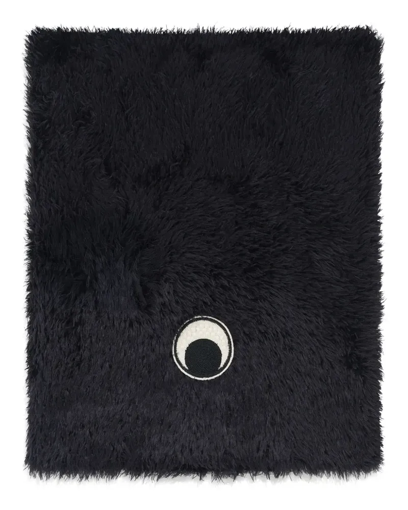 Marine Serre fluffy-knit neck scarf - Schwarz Schwarz