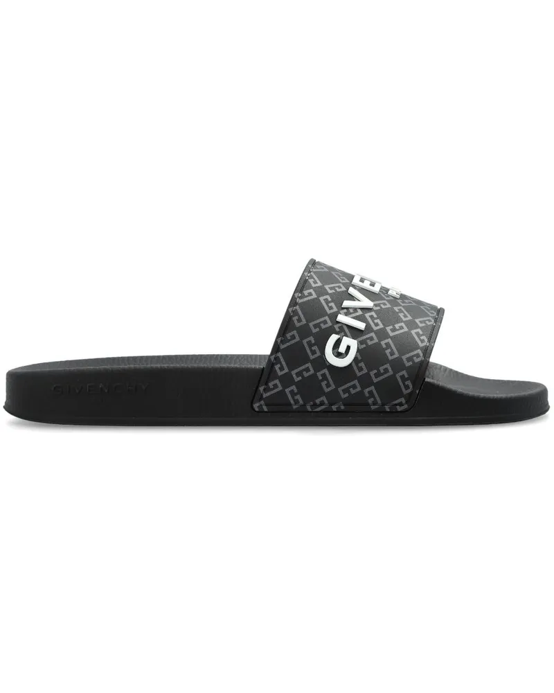 Givenchy Pantoletten mit Logo-Prägung - Schwarz Schwarz