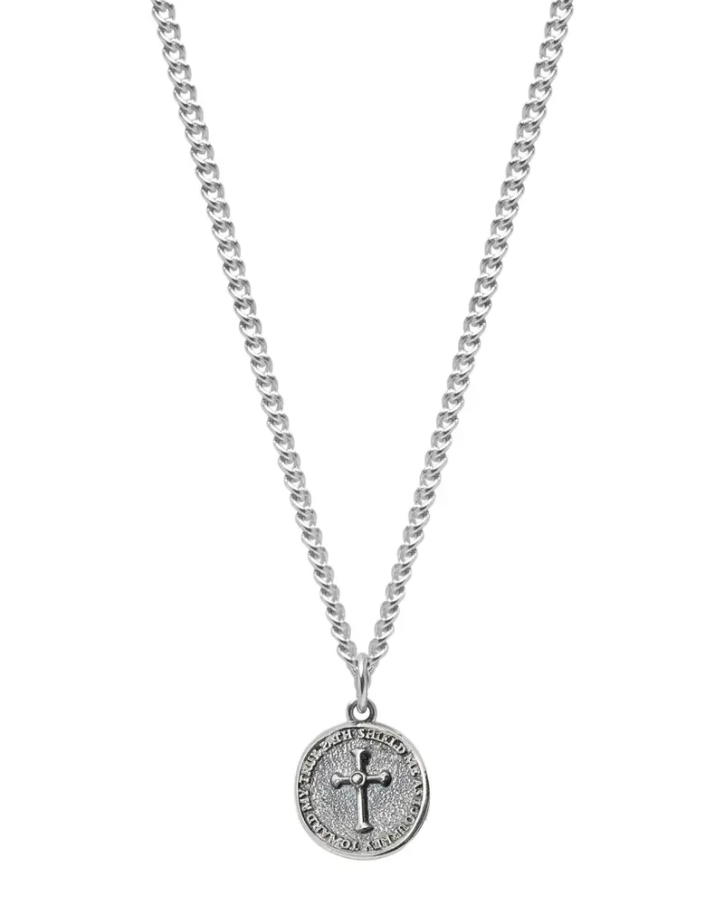 Nialaya Sacred Shield medallion necklace - Silber Silber
