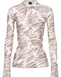 Pinko Pigna Poloshirt mit Glitter Nude