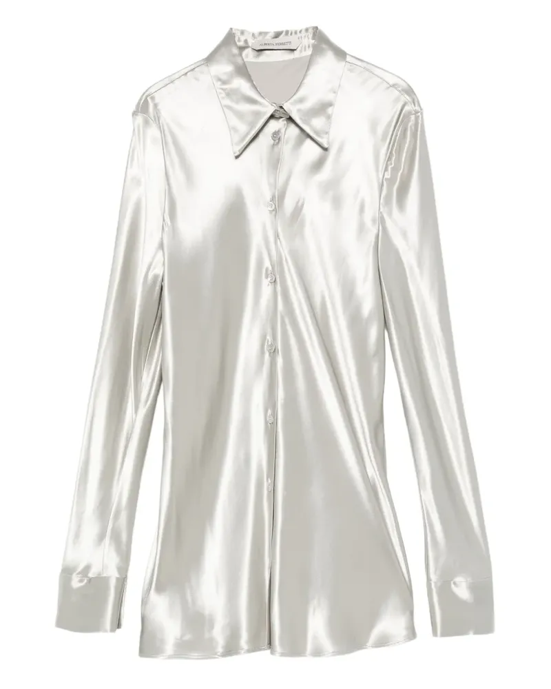 Alberta Ferretti Hemd aus Satin - Grau Grau