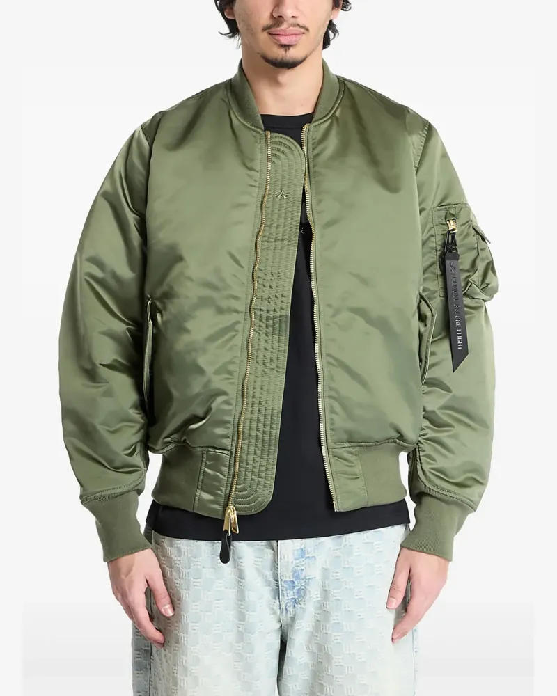 Alpha Industries Bomberjacke mit Reißverschluss - Grün Grün