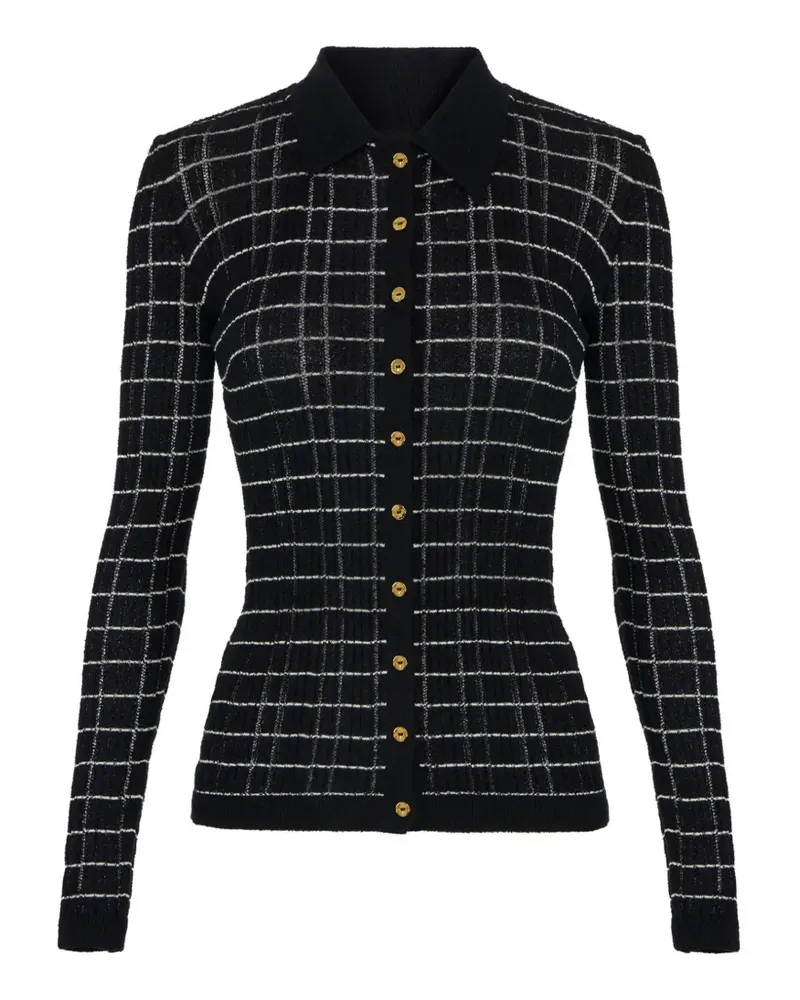 Elisabetta Franchi square-pattern cardigan - Schwarz Schwarz