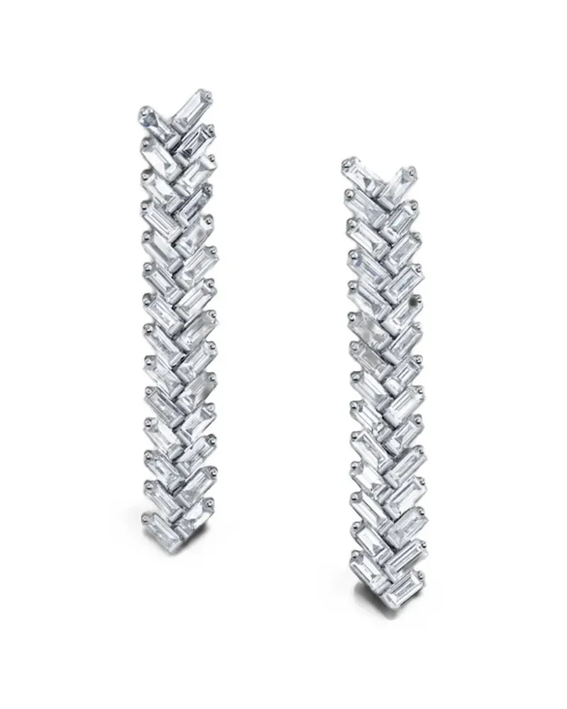 ANITA KO short zipper diamond earrings - Silber Silber