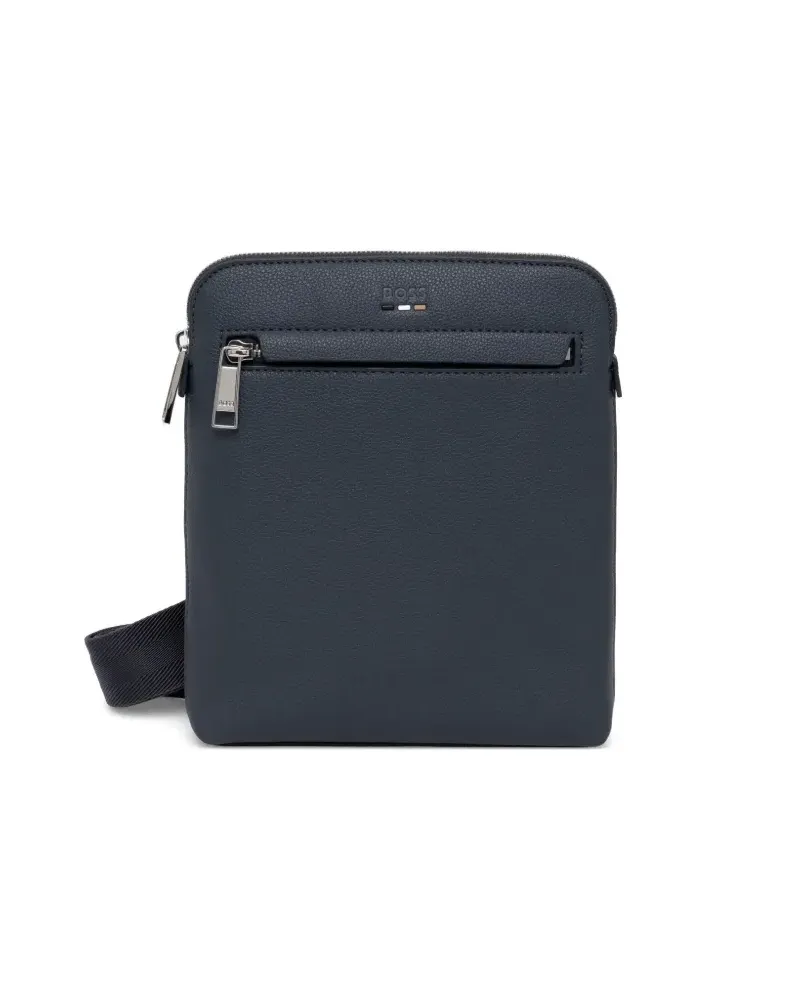 HUGO BOSS Kuriertasche mit Logo-Prägung - Blau Blau