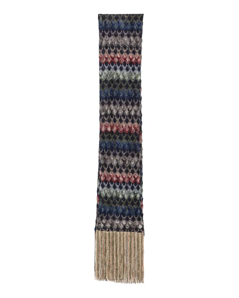 Missoni Schal mit Zickzackmuster - Blau Blau