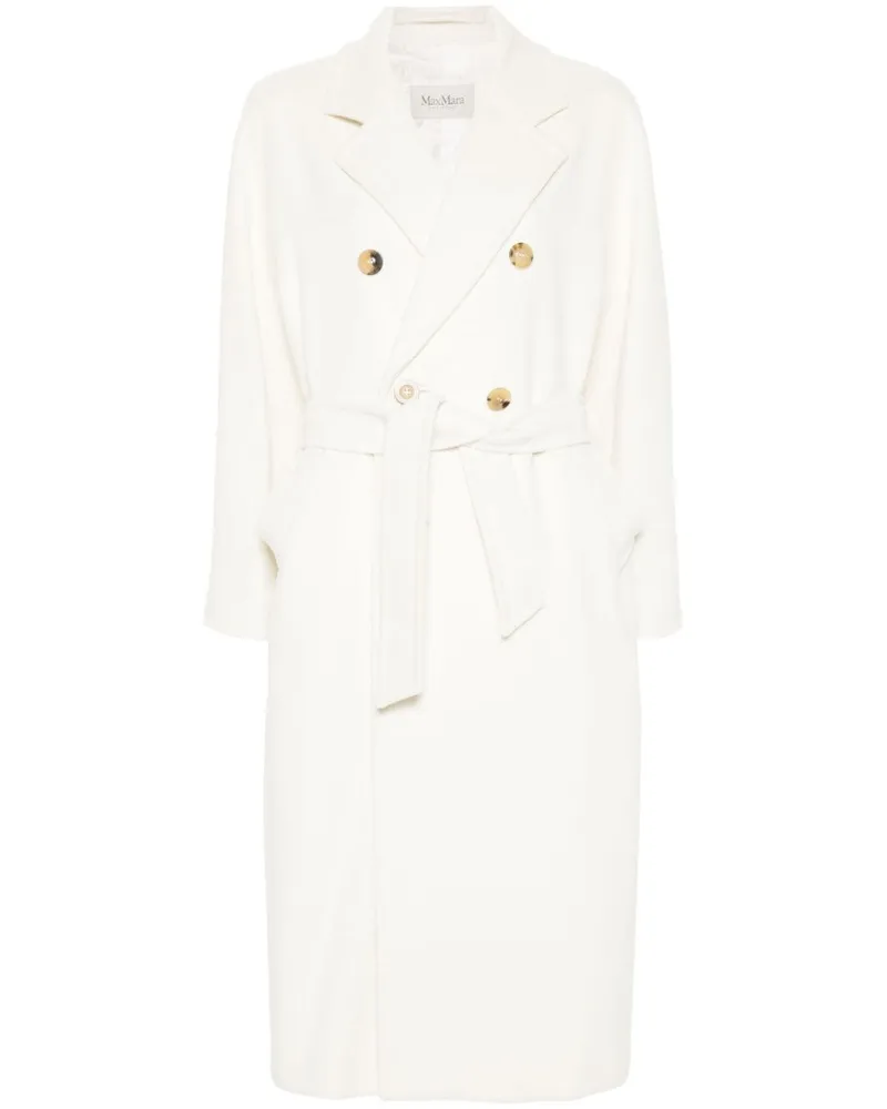 Max Mara Madame Mantel - Weiß Weiß