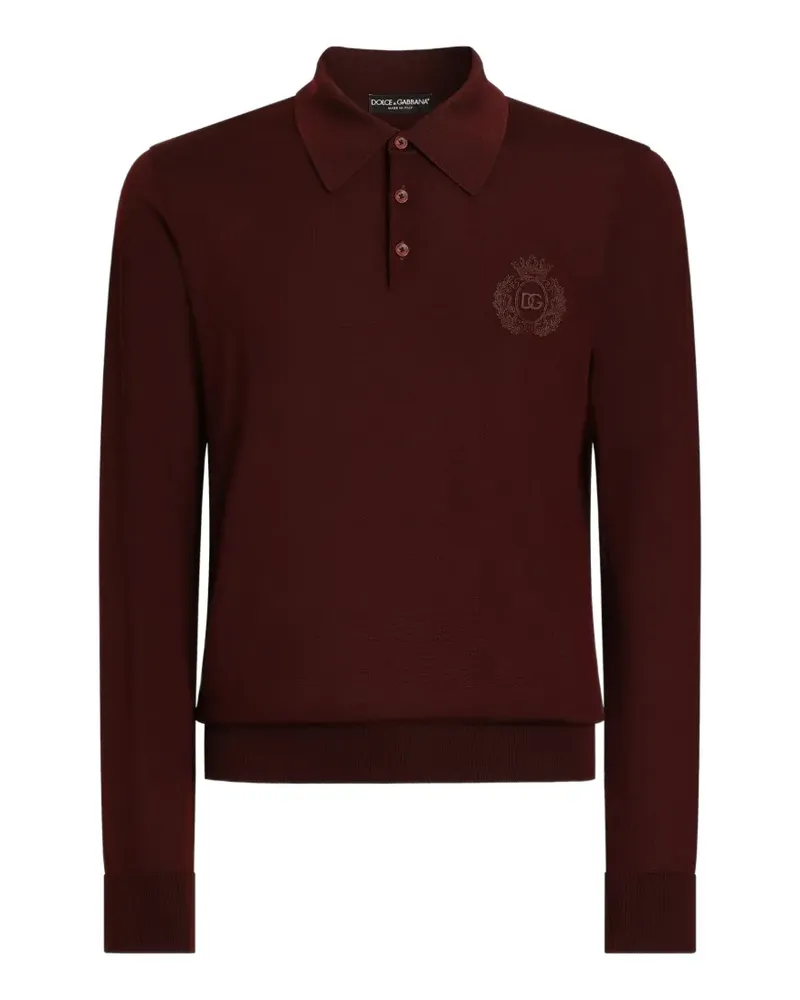 Dolce & Gabbana Poloshirt mit Stickerei - Violett Violett