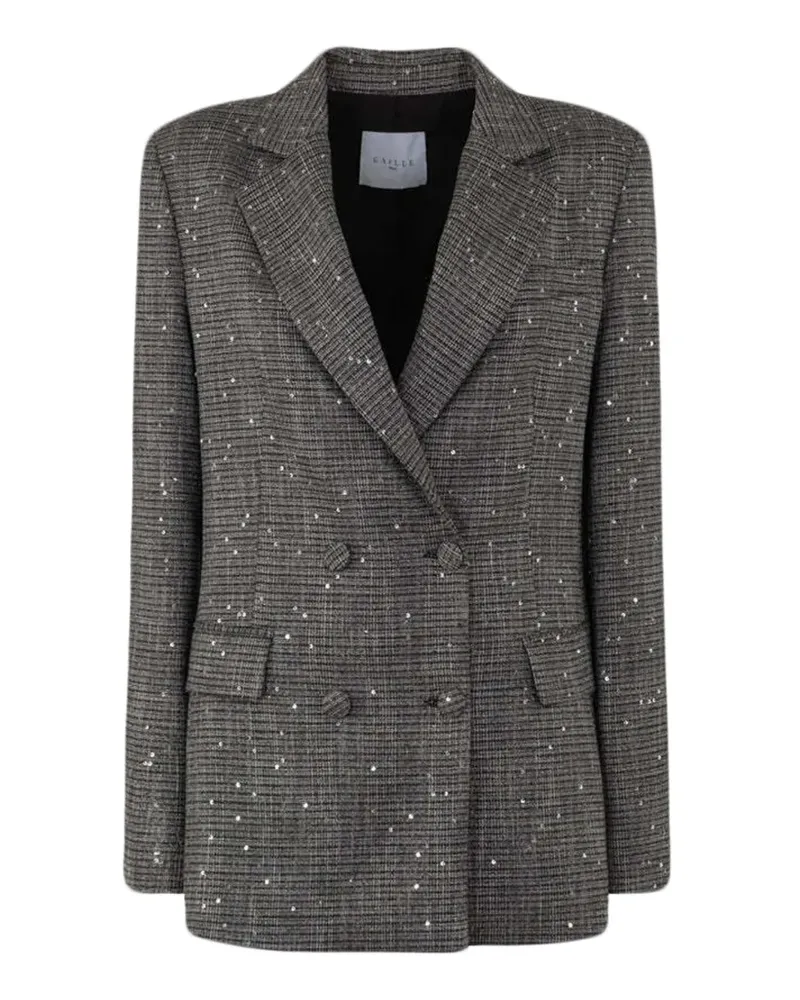 Gaëlle Bonheur sequin-embellished double-breasted blazer - Grau Grau