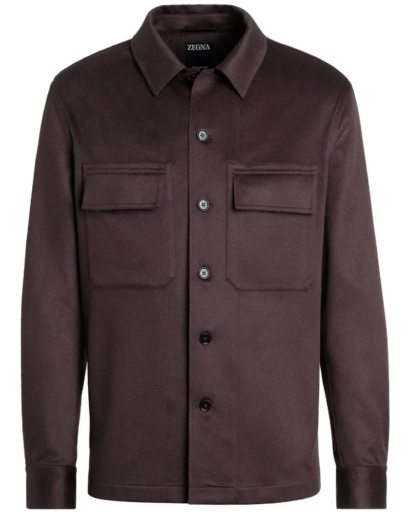 Ermenegildo Zegna Alba Oasi Hemdjacke aus Kaschmir - Rot Rot