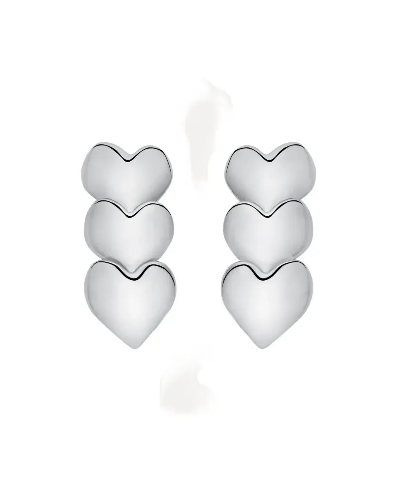 Oscar de la Renta Hängeohrringe mit Herzform - Silber Silber