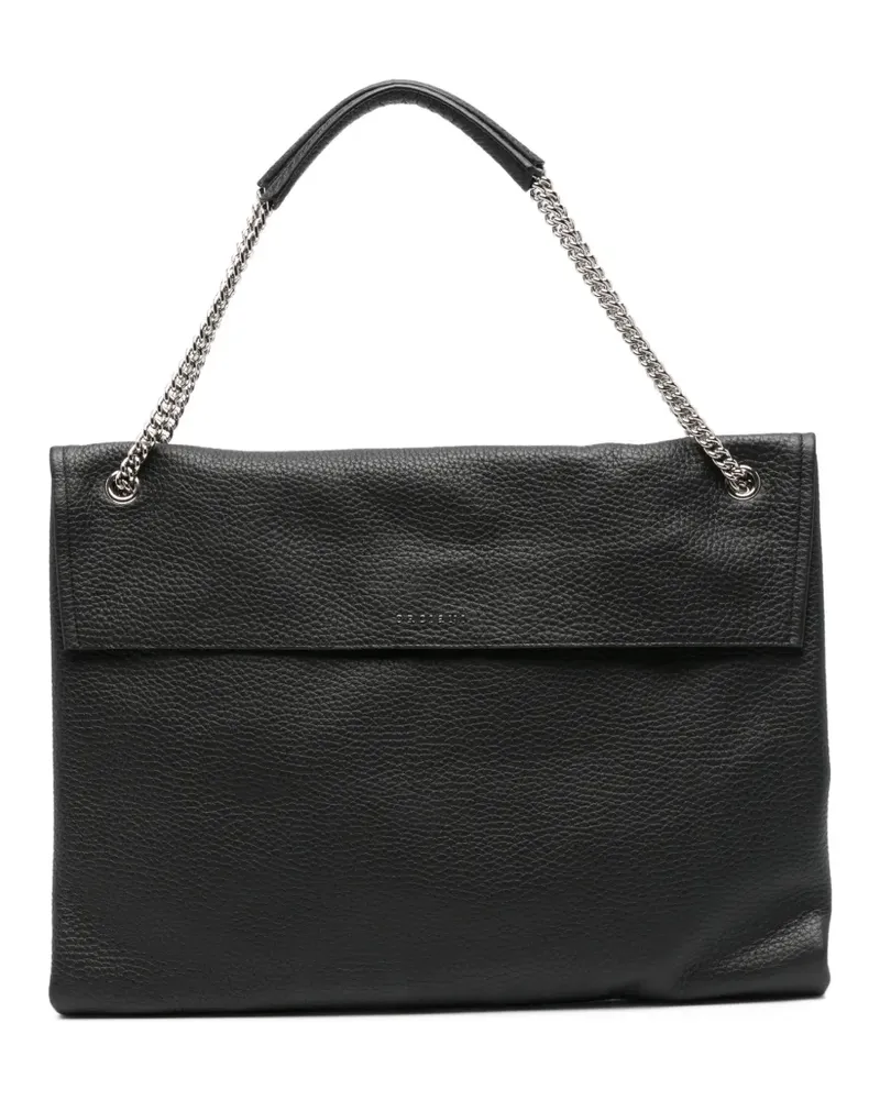 Orciani Schultertasche aus gekörntem Leder - Schwarz Schwarz