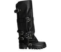 Bikerstiefel mit Schnalle - Schwarz