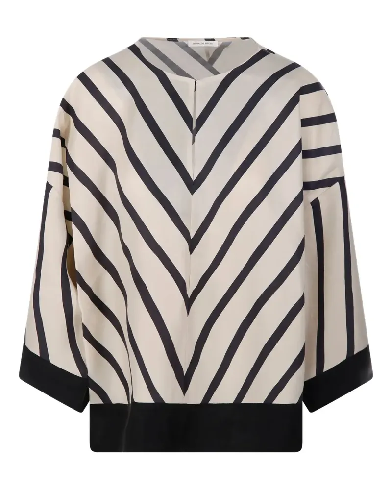 By Malene Birger Cicie Bluse mit Zickzack-Print - Weiß Weiß