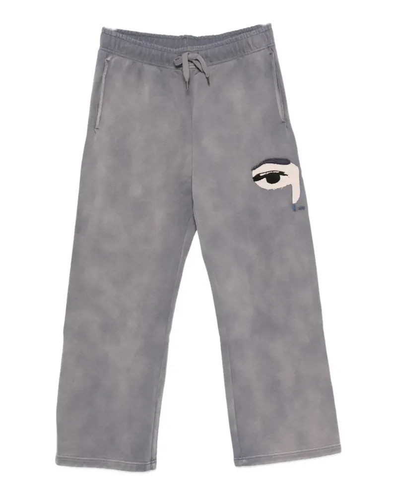 KidSuper face-patch track pants - Grau Grau