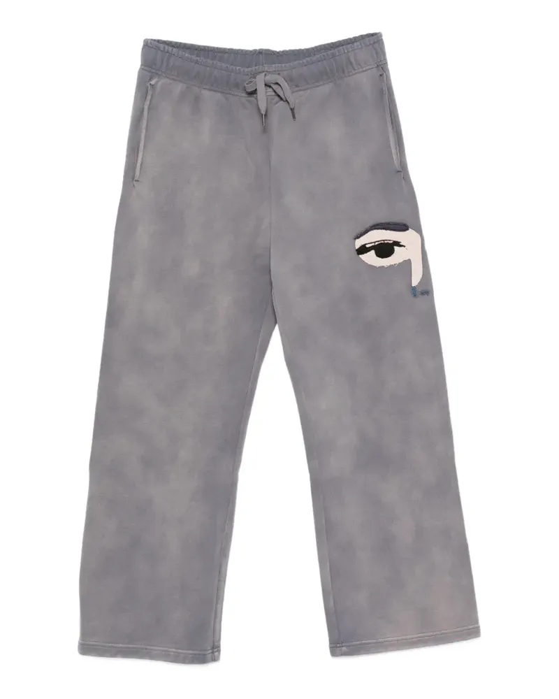 KidSuper Trainingshose mit Gesichts-Patch - Grau Grau