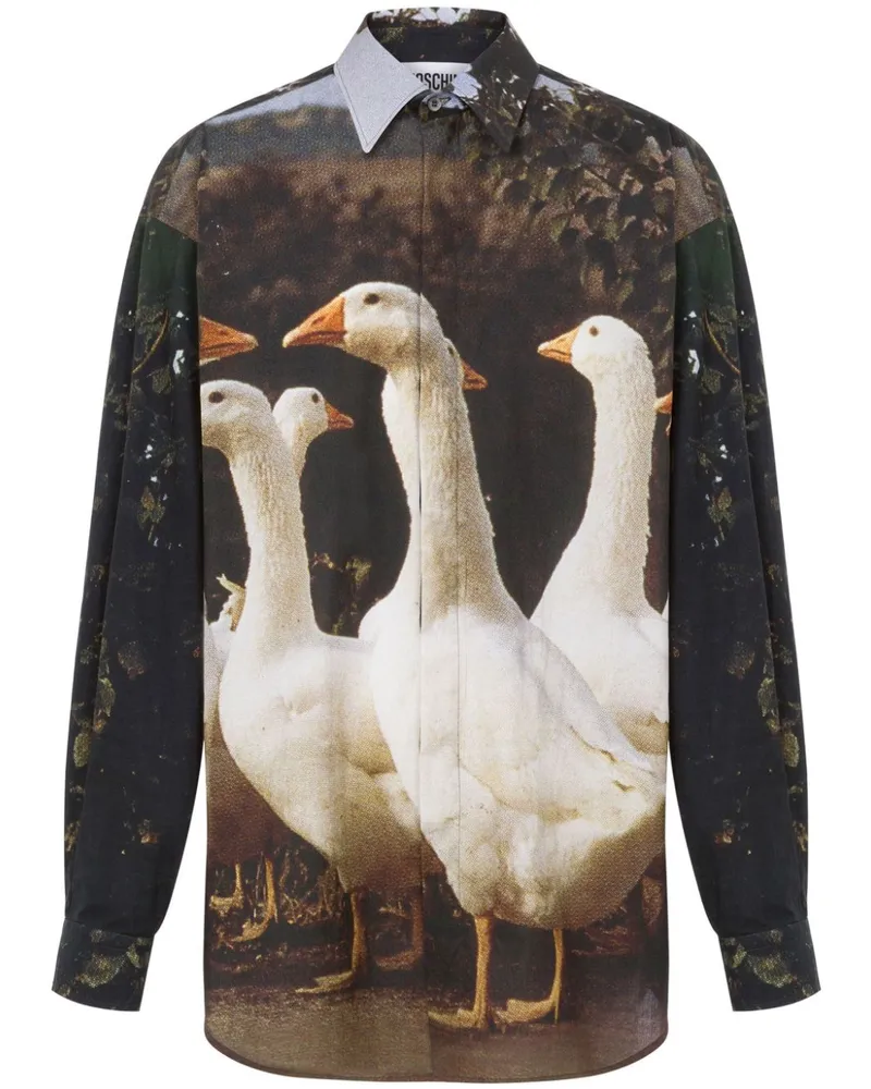 Moschino Hemd mit grafischem Print - Braun Braun