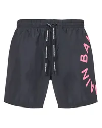 Balmain Badeshorts mit Logo-Print Blau