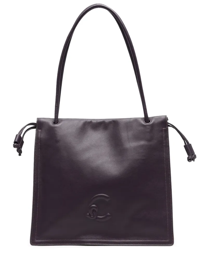 Coccinelle Großer Dulse Tote Bag mit Logo-Prägung - Violett Violett