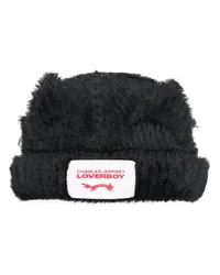 Charles Jeffrey Loverboy Fluffy Chunky Ears Beanie Schwarz