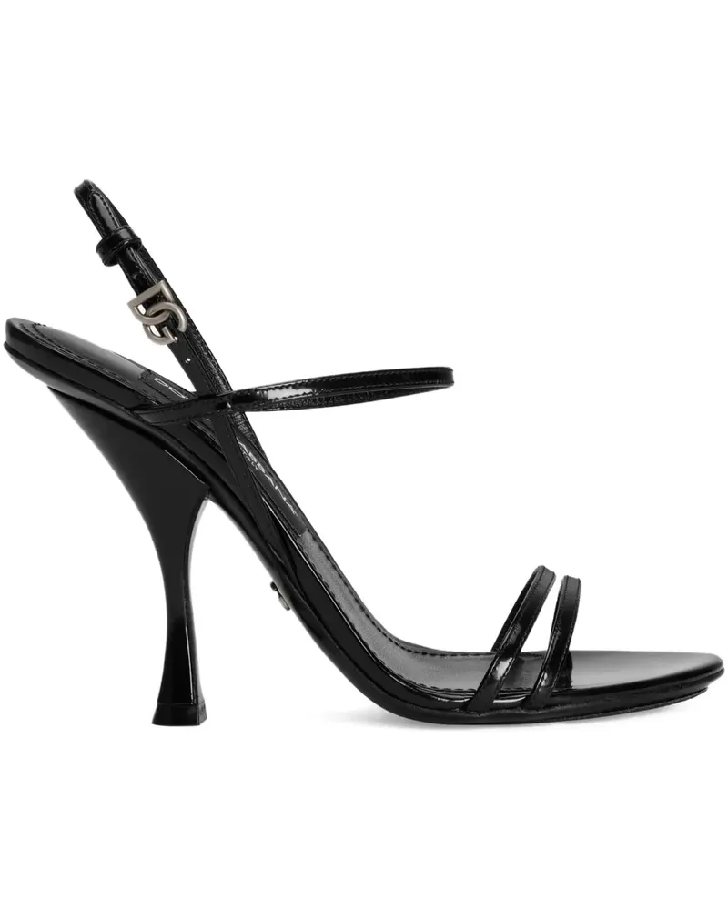 Dolce & Gabbana Sandalen mit Knöchelriemen 105mm - Schwarz Schwarz