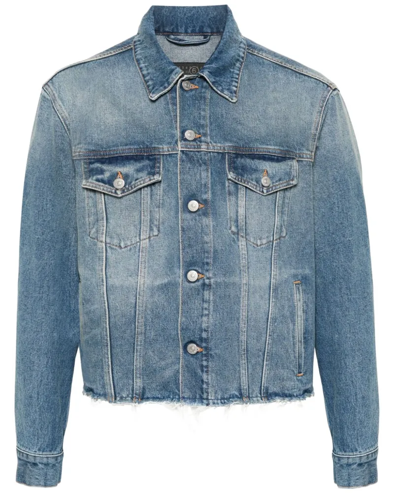 Maison Margiela Ausgefranste Jeansjacke - Blau Blau