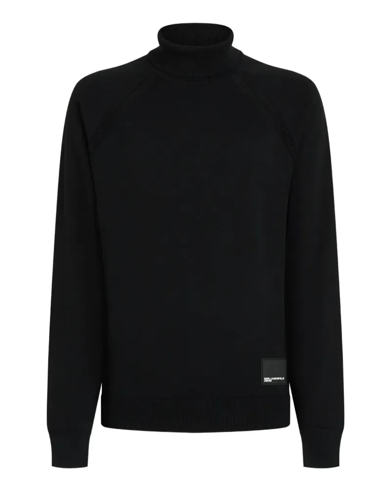 Karl Lagerfeld Leichter Rollkragenpullover - Schwarz Schwarz