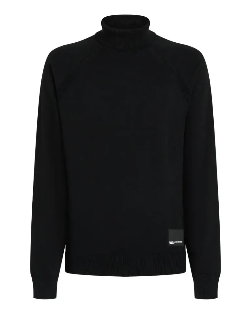Karl Lagerfeld Leichter Rollkragenpullover - Schwarz Schwarz